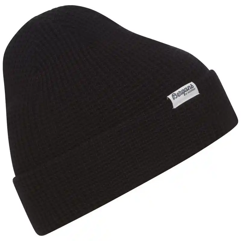 Bergans Beanie Waffle Knit Black Preis Gesenkt