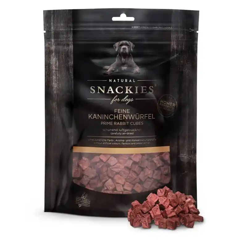 Snackies Hundesnack Herzhafte Kaninchenwürfel Begrenztes Angebot