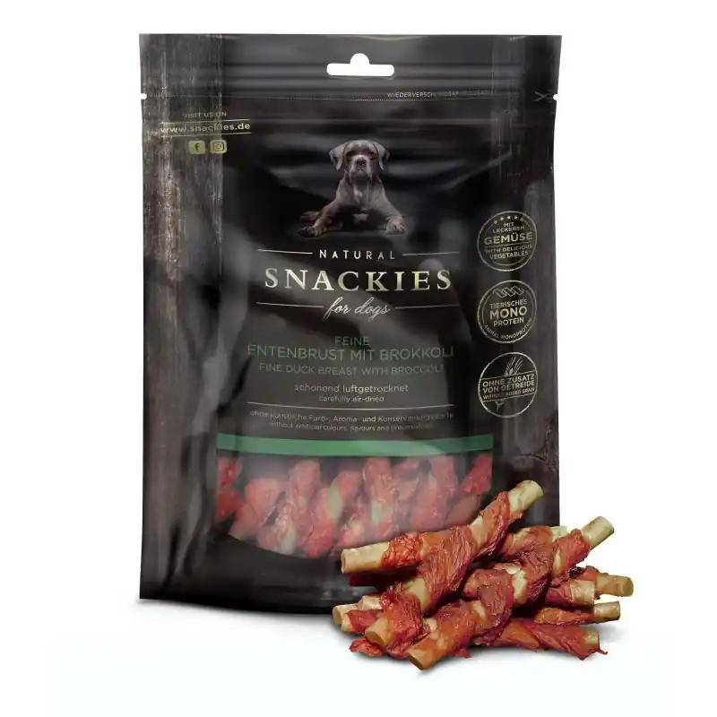 Top-Seller Snackies Hundesnack Feine Entenbrust mit Brokkoli