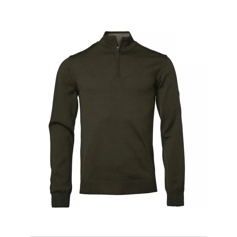 Chevalier Herren Pullover Aston Half Zip Merino Dark Green Online Kaufen