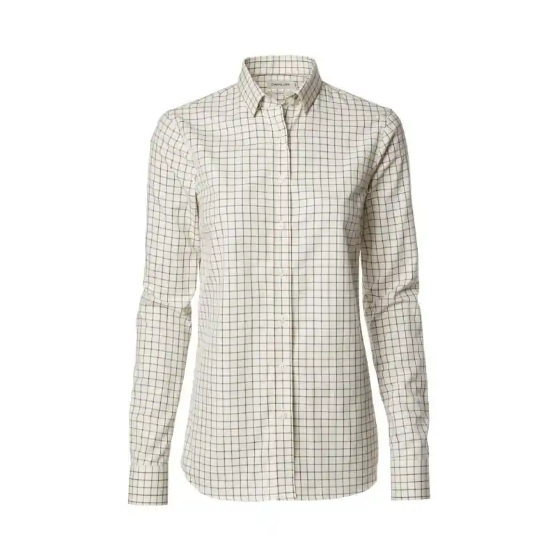 Chevalier Damen Flanellbluse Sheppey Chestnut Tattersall Letzte Chance