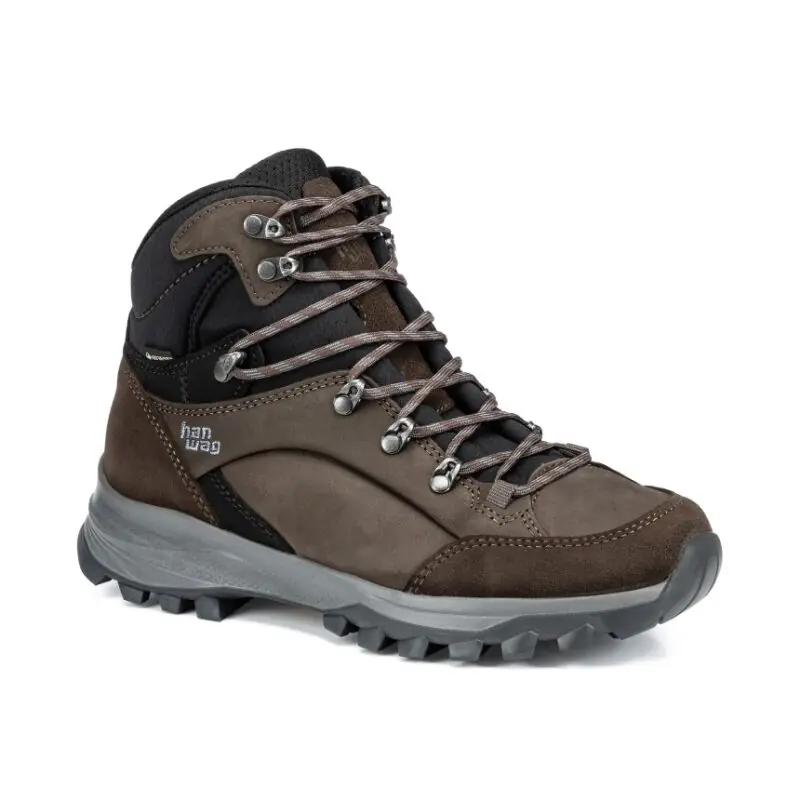 Ausverkauf Han Wag Damen Stiefel Banks GTX mocca/black