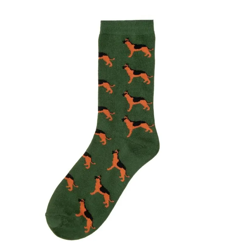 Krawattendackel Unisex Socken Schäferhund grün Rabatt