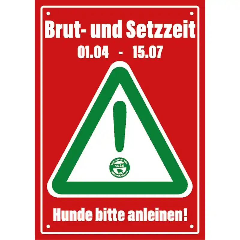 Versand Am Gleichen Tag Wilde Aufkleber Hinweisschild Brut- und Setzzeit 01.04 - 15.07