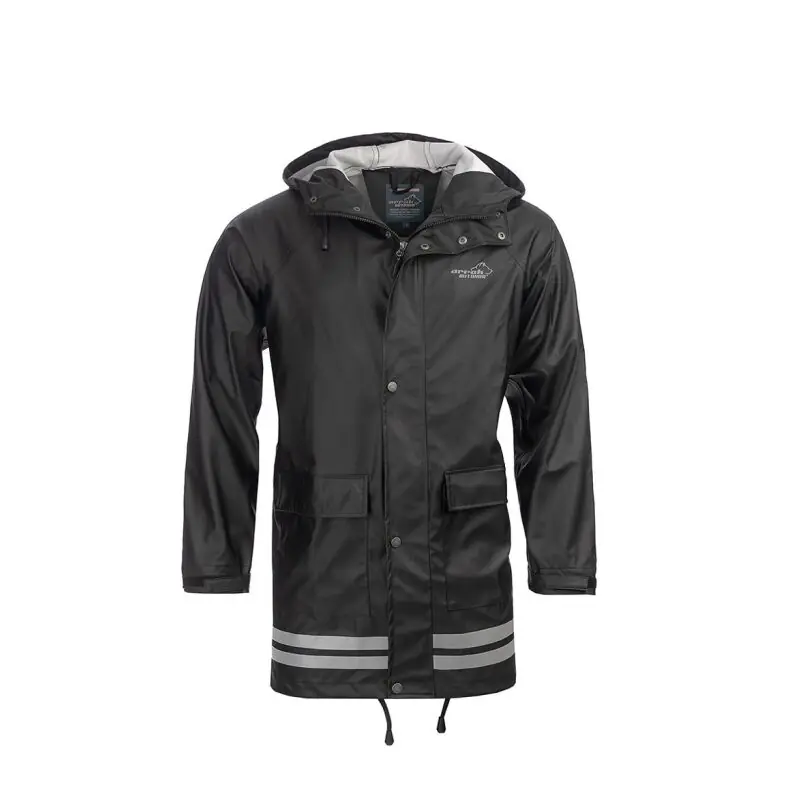 Arrak Unisex Regenmantel Schwarz Preiswert