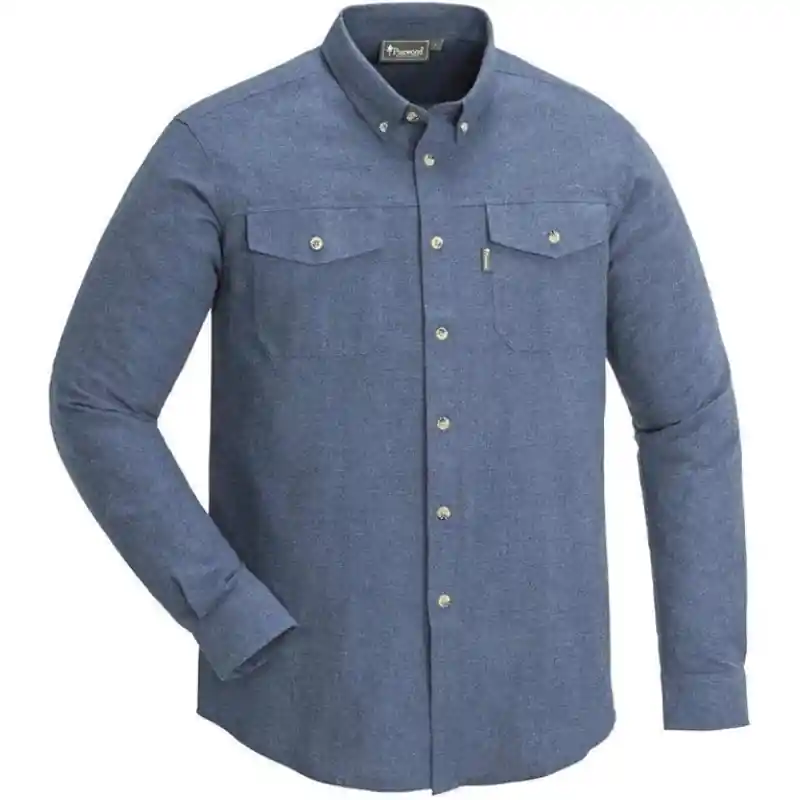 Pinewood Herren Hemd Loui Melange blue melange Bestseller