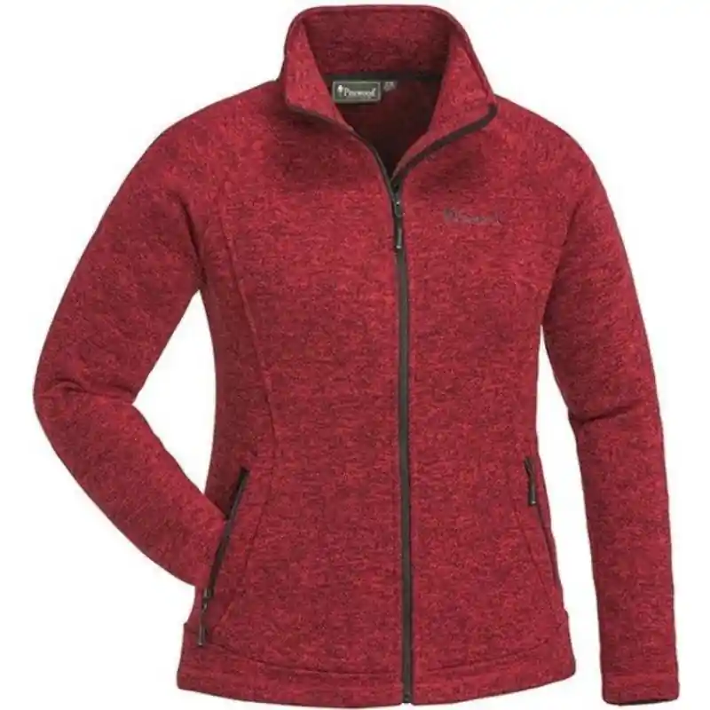 Pinewood Gabriella Damen Strick Fleecejacke D.Tomato Melange Neuheit