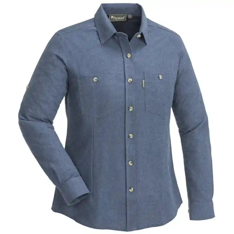 Billig Pinewood Damen Bluse Felicia blue melange