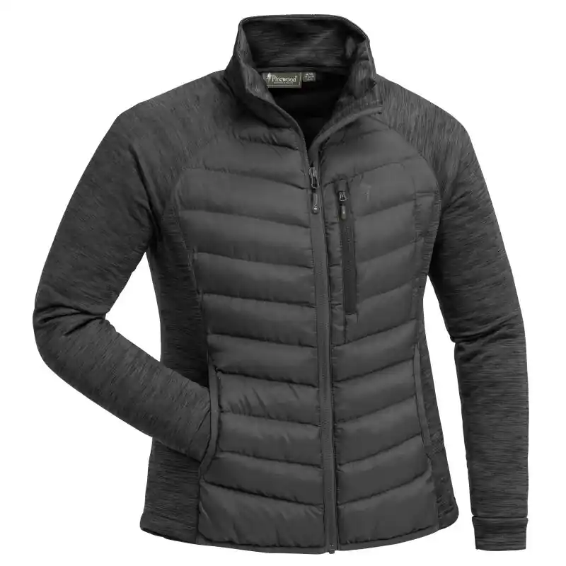 Pinewood Damen Abisko Hybrid Power Fleece JKT Smoke Black/ D. Grey Sonderangebot