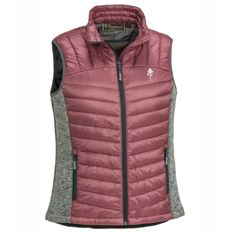 Schnäppchen Pinewood Caribou Padded Damen Weste Rose/Grau