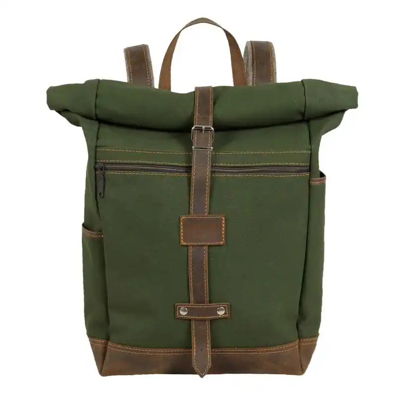 AKAH Rolltop-Rucksack aus Canvas Preisknaller