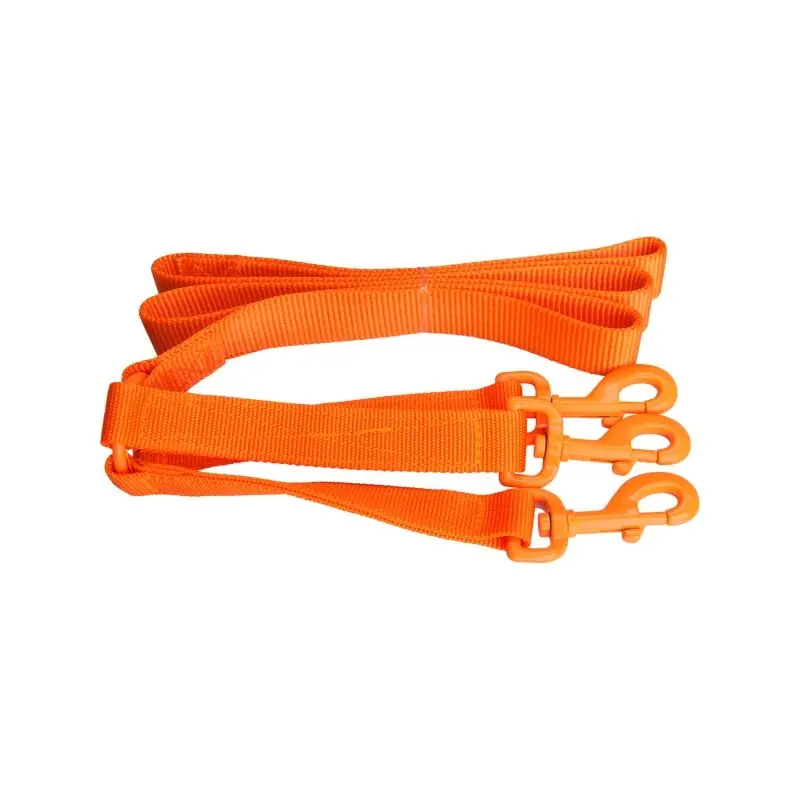 Markenware HP&G Trainingsleine 3in1 mit Karabinern 140cm Orange