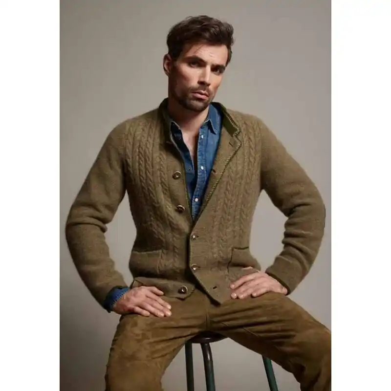 Jetzt Kaufen Habsburg Herren Strickjacke Erik Oliv