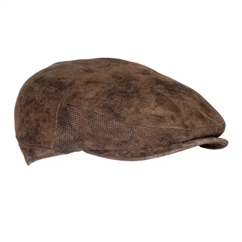 Preisreduziert AKAH Herren Flatcap Leder