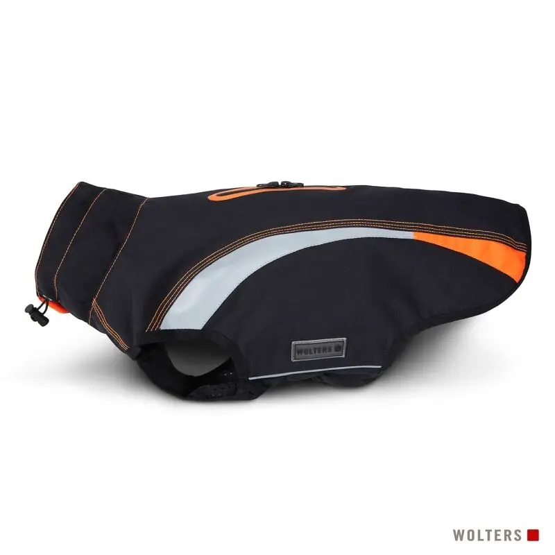 Sonderaktion Wolters Regenjacke Xtra Strong für Dackel Schwarz/Neon Orange