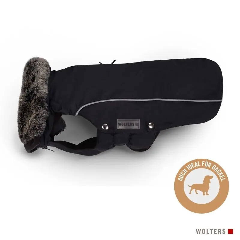 Neuheit Wolters Winterjacke Amundsen für Dackel Schwarz