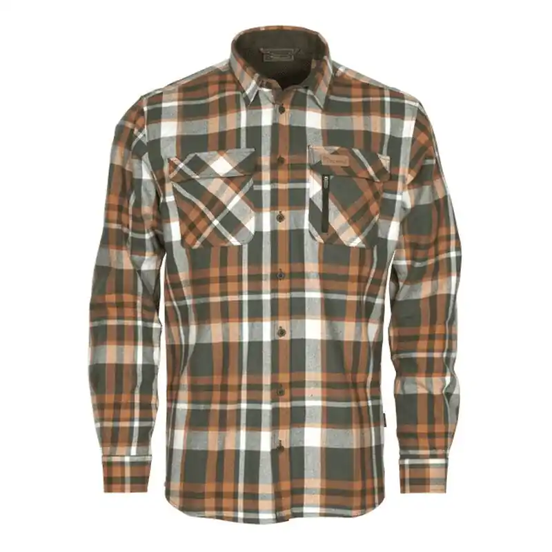 Meistverkauft Pinewood Herren Flanellhemd Lappland Green/Orange