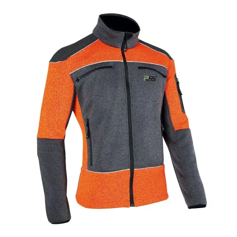PSS X-treme Herren Faserfleecejacke Arctic Grau/Orange Sonderangebot
