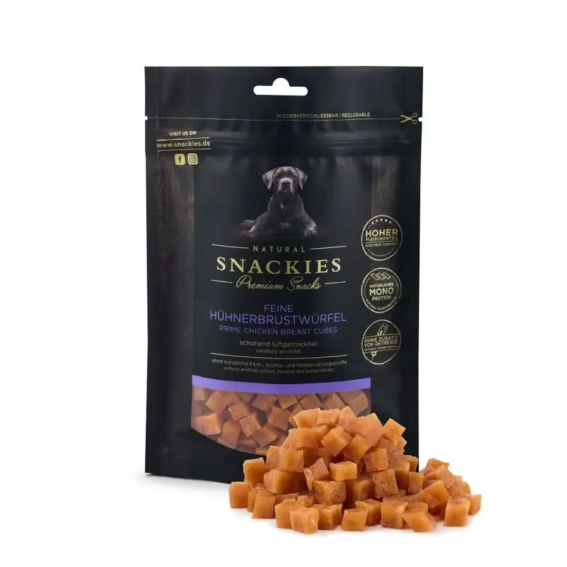 Neu Snackies Hundesnack Feine Hühnerbrustwürfel