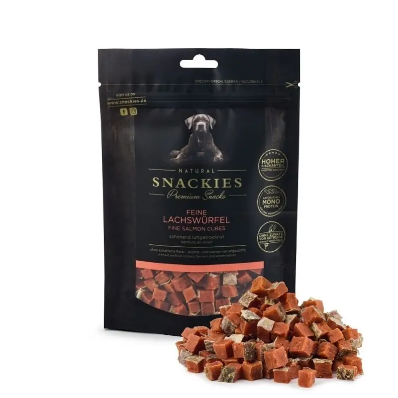 Ausverkauf Snackies Hundesnack Feine Lachswürfel