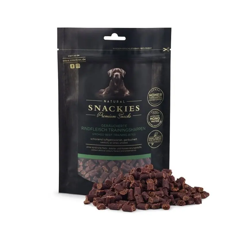 Preiswert Snackies Hundesnack Geräucherte Rindfleisch-Trainingshappen, soft