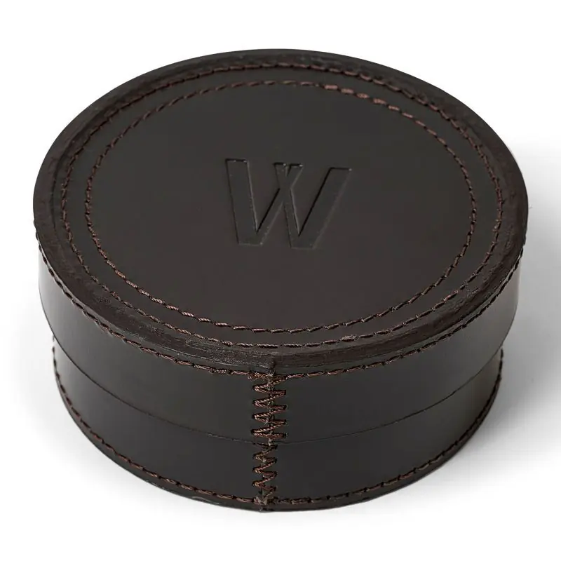 Waidmanns Leder Untersetzer 6x Dunkelbraun Highlight
