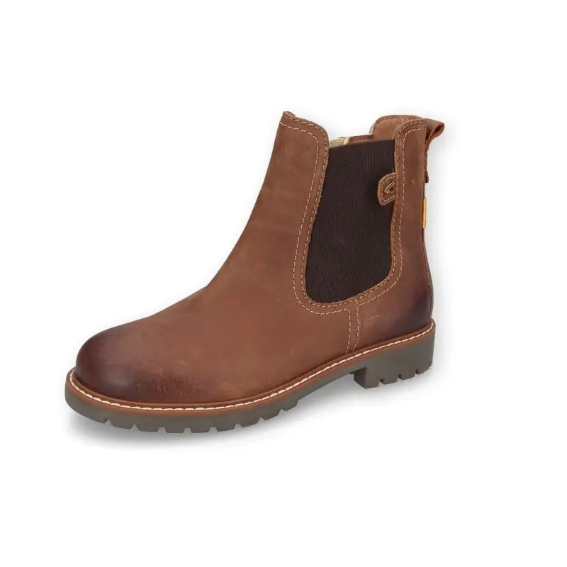 Camel Active Damen Chelsea Boots Crazy Horse gefüttert Braun Saisonangebot