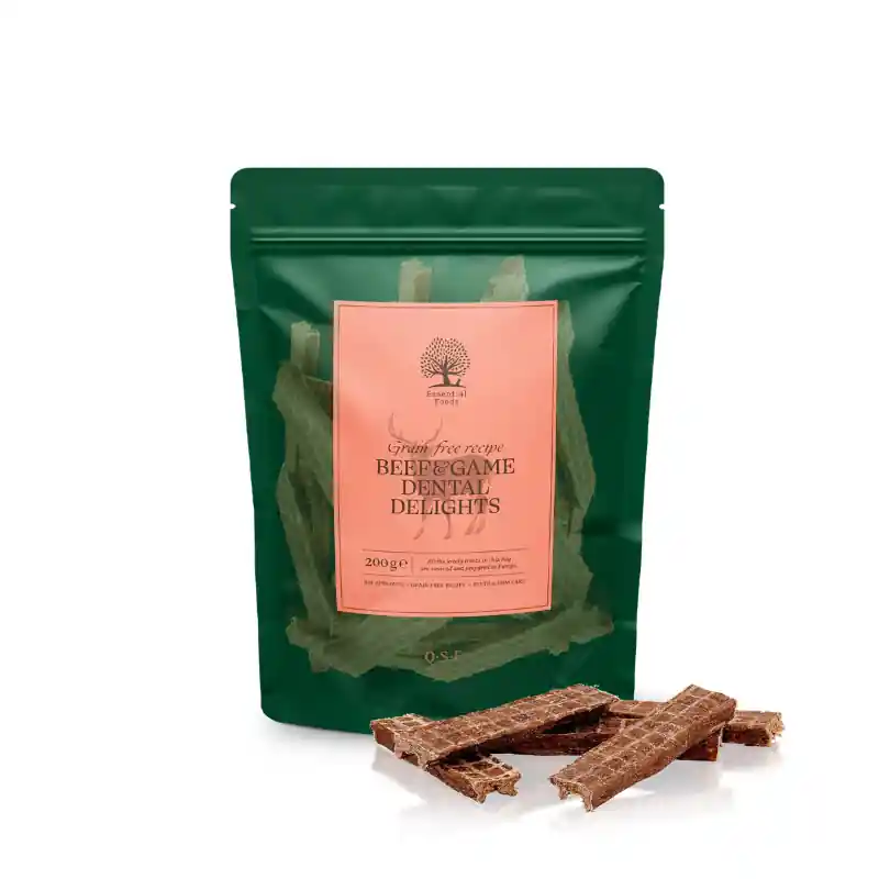 Bestpreis Essential Foods Grain-Free Beef & Game Dental Delats 200g
