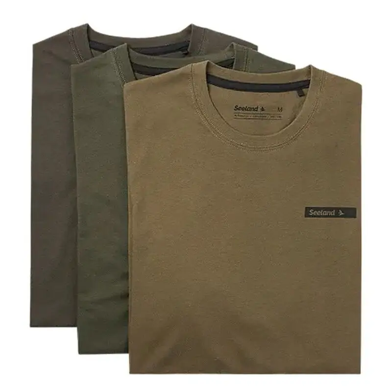 Jetzt Kaufen Seeland Herren 3er-Pack T-Shirt Pine Green/Military Olive/Grape Leaf