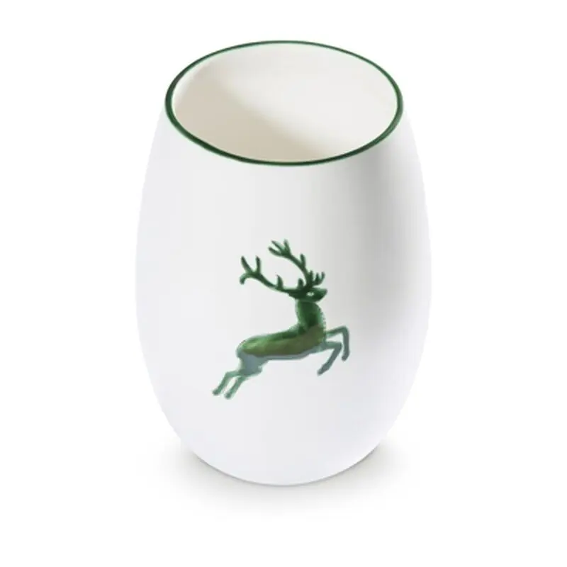 Gmundner Keramik Grüner Hirsch, Vase 21cm Knallerangebot