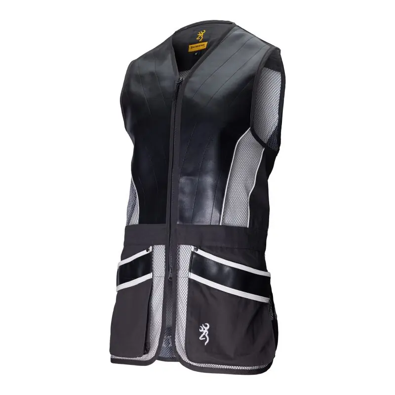 Top-Seller Browning Shooting Vest, Prosport, Leather, Grey