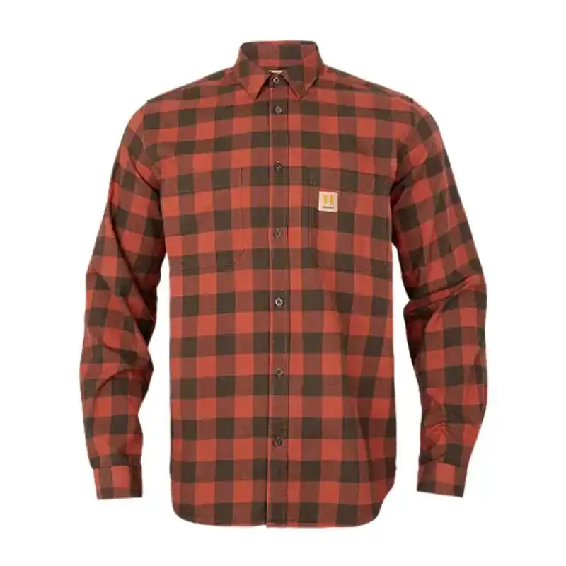 Must-Have Härkila Herren Hemd Scandinavien Autumn Orange Check