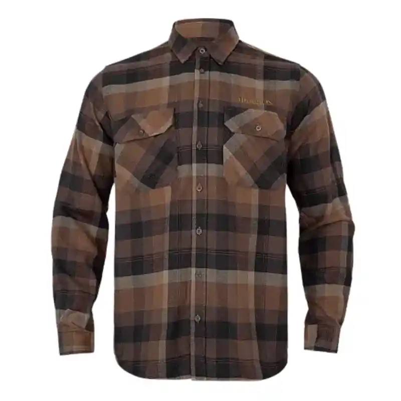 Härkila Herren Hemd Asmund Rust Brown Check Echt
