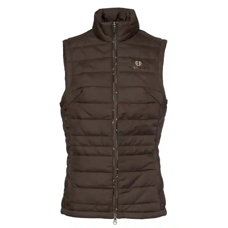 Direkt Vom Hersteller Chevalier Damen Weste Quintin Padded Leder Braun