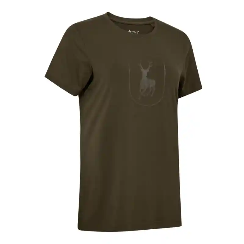 Deerhunter Damen Bamboo T-Shirt Dunkelgrün Heißes Angebot