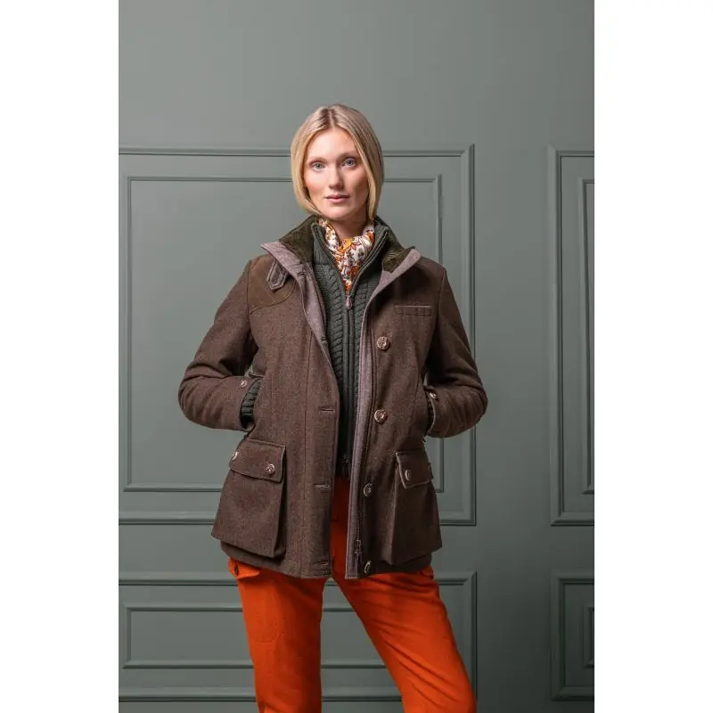 Habsburg Damen Jacke Outdoor aus Schurwolle Anita Schlamm Saisonangebot