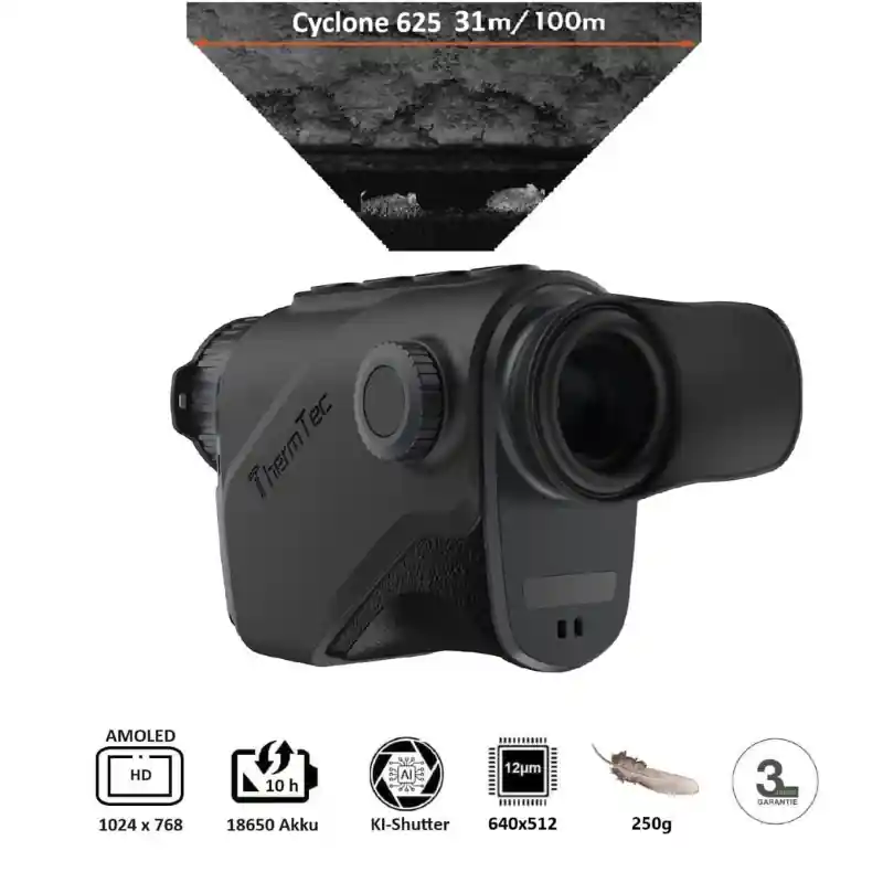Must-Have ThermTec Wärmebildgerät Cyclone 625 - Wärmebildgerät im Taschenformat