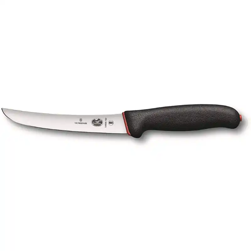 Victorinox Ausbeinmesser Dual Grip, 15cm, schmal, super flex, schwarz/rot Sichere Zahlung