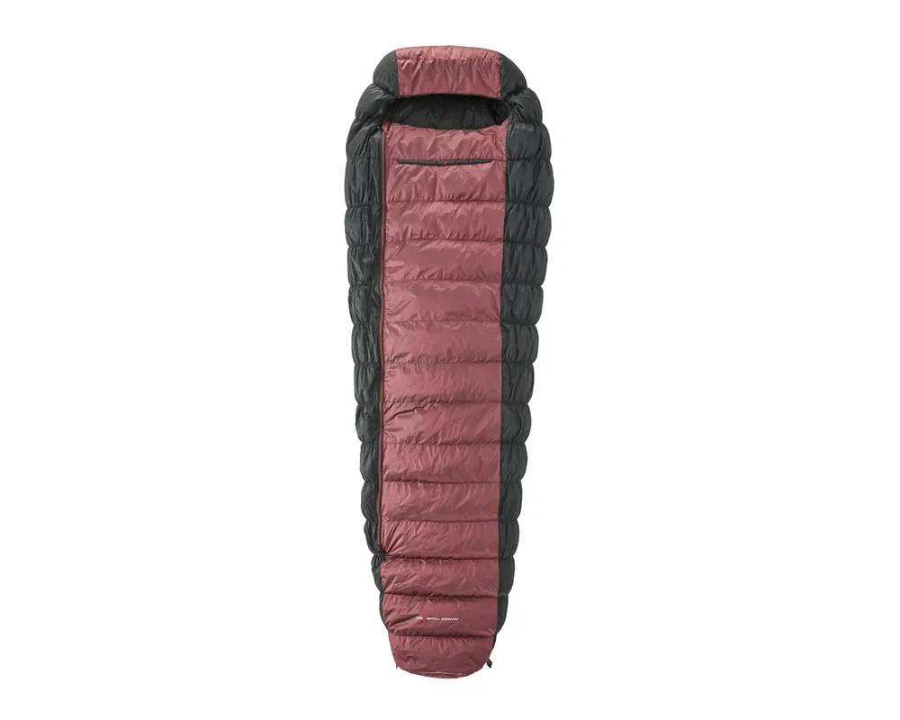 Markenprodukt Voyage 300 Schlafsack (Right Zip) Daune (1° C) Ribbon Red