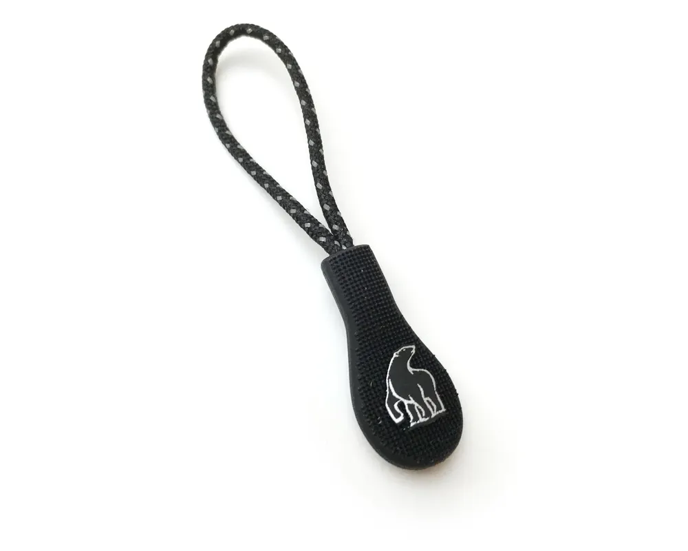 Zipper Puller Drop Shape/Bear (10 Stück) Black Super-Preis