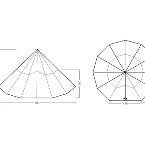 Valhal 60 Tipi Event Zelt 60 m² Sandshell Direktkauf