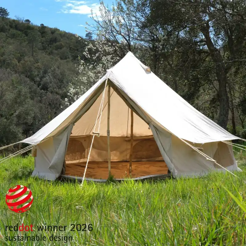 Direktkauf Asgard Eco 12.6 Glampingzelt 12.6 m² 6 Personen Sandshell