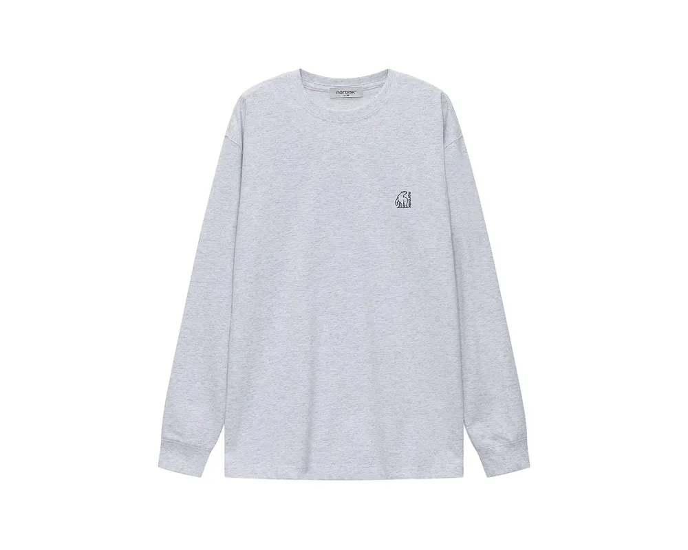 Heißes Angebot Eisbär Langarm-T-Shirt Herren Light Grey