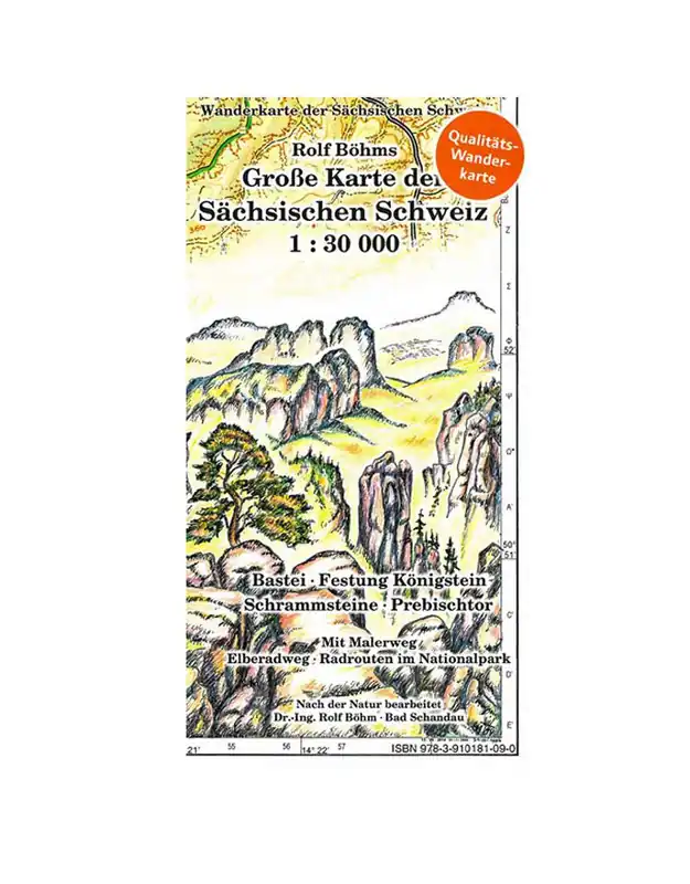 Wanderkarte Sächsische Schweiz Markenprodukt