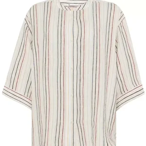 Loose Linen Stripe Shirt Women Knallerangebot