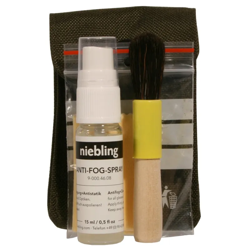 Beliebt Niebling Optik-Reinigungsset mit Anti-Fog-Fluid und Tasche – 15 ml