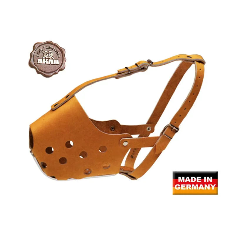 Must-Have AKAH Ausbildungsmaulkorb Quasi aus Leder – Größen 5–10