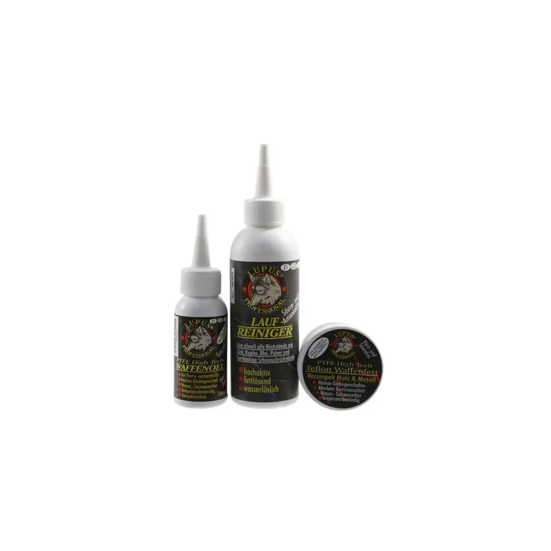 Must-Have LUPUS Professional Pflege- und Reinigungsset klein mit Laufreiniger, Öl und Fett