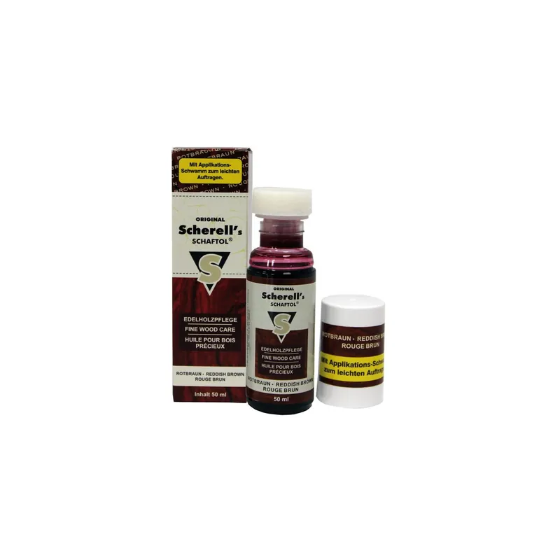 Scherell`s SCHAFTOL rotbraun 50 ml inkl. Applikationsschwamm Sonderangebot