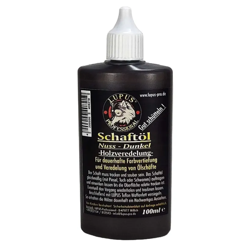 Neue Ware LUPUS Professional Schaftöl Nussbaum dunkel 100 ml